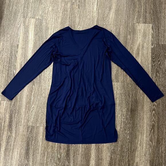 EUC Marcella NYC Reade Top Dark Blue XXXL Draped Tunic Long Sleeve Minimalist - Picture 14 of 16